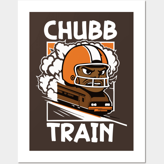 Nick Chubb Train Wall Art by mbloomstine